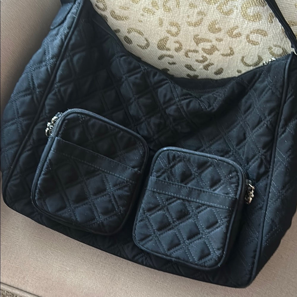 Vera Bradley Black Quilted Shoulder Bag